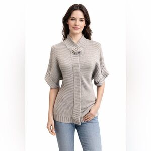 Banana Republic Gray Short Sleeve Button Front Cardigan Sweater | Size S